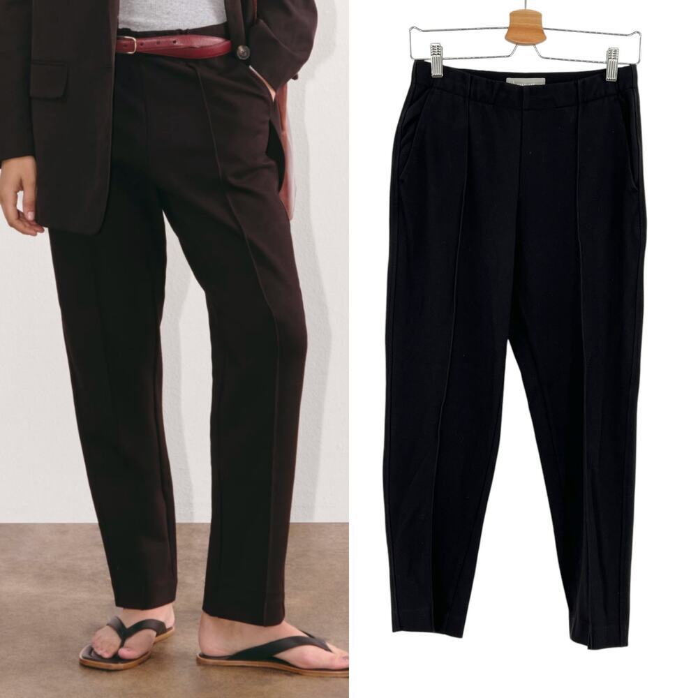 Everlane The Dream Pant Elastic Waist‎ Pull-On Knit Tapered Leg Black Size XS
